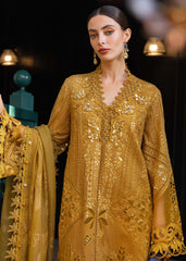 Maria db 7– Mustard Gold Embroidered 3-Piece Suit