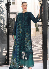 Maria db 6 – Teal Floral Embroidered 3-Piece Suit