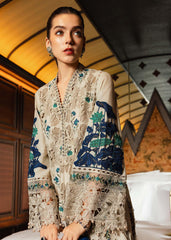 Maria db 8- Beige Floral Embroidered 3-Piece Suit