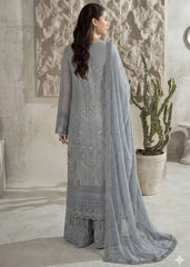 AARZU 5 – Ice Grey Embroidered 3-Piece Suit