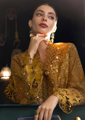 Maria db 7– Mustard Gold Embroidered 3-Piece Suit