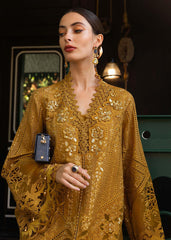 Maria db 7– Mustard Gold Embroidered 3-Piece Suit