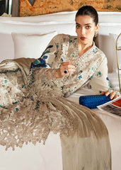 Maria db 8- Beige Floral Embroidered 3-Piece Suit