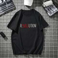 S-01 Revolution Graphic Printed Black T-Shirt