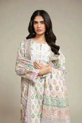 Khaadi Pastel Floral Printed Ready to Wear 3 Piece Suit