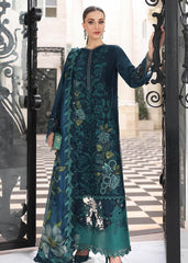 Maria db 6 – Teal Floral Embroidered 3-Piece Suit