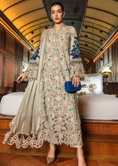 Maria db 8- Beige Floral Embroidered 3-Piece Suit