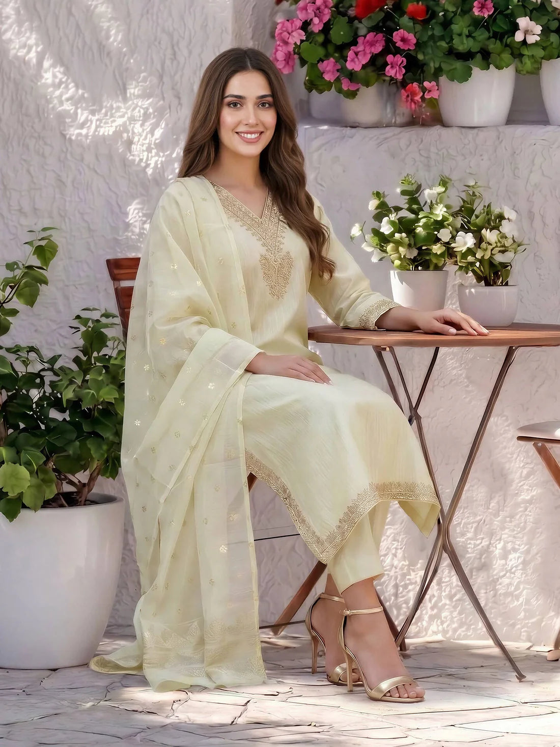 SU-014 3 Piece Lawn Missouri Suit- Embroidered (Pret)