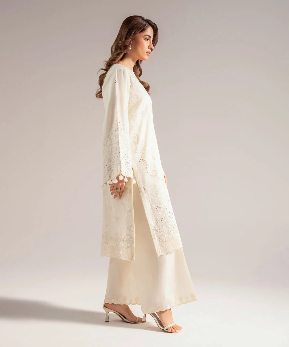 IVY-6226 -2 Piece - Embroidered Cotton Suit