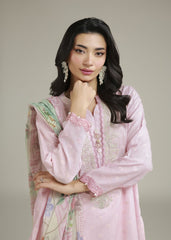 KHD-BLPNK-3PC-003 Khaadi Lilac Floral Printed Ready to Wear 3 Piece Suit